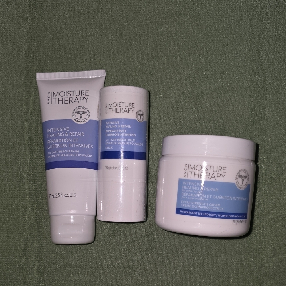 Avon Moisture Therapy Intensive Healing & Repair Cream Trio